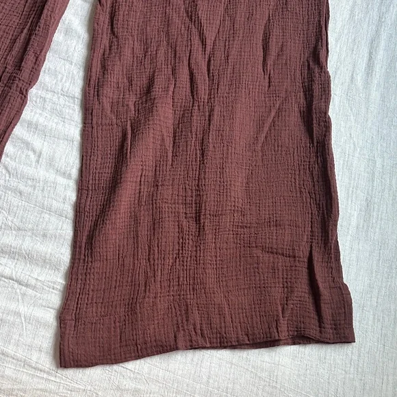 Shade & Shore Women’s Bohemian Linen Pants in Warm Brown Size Medium - Picture 7 of 9